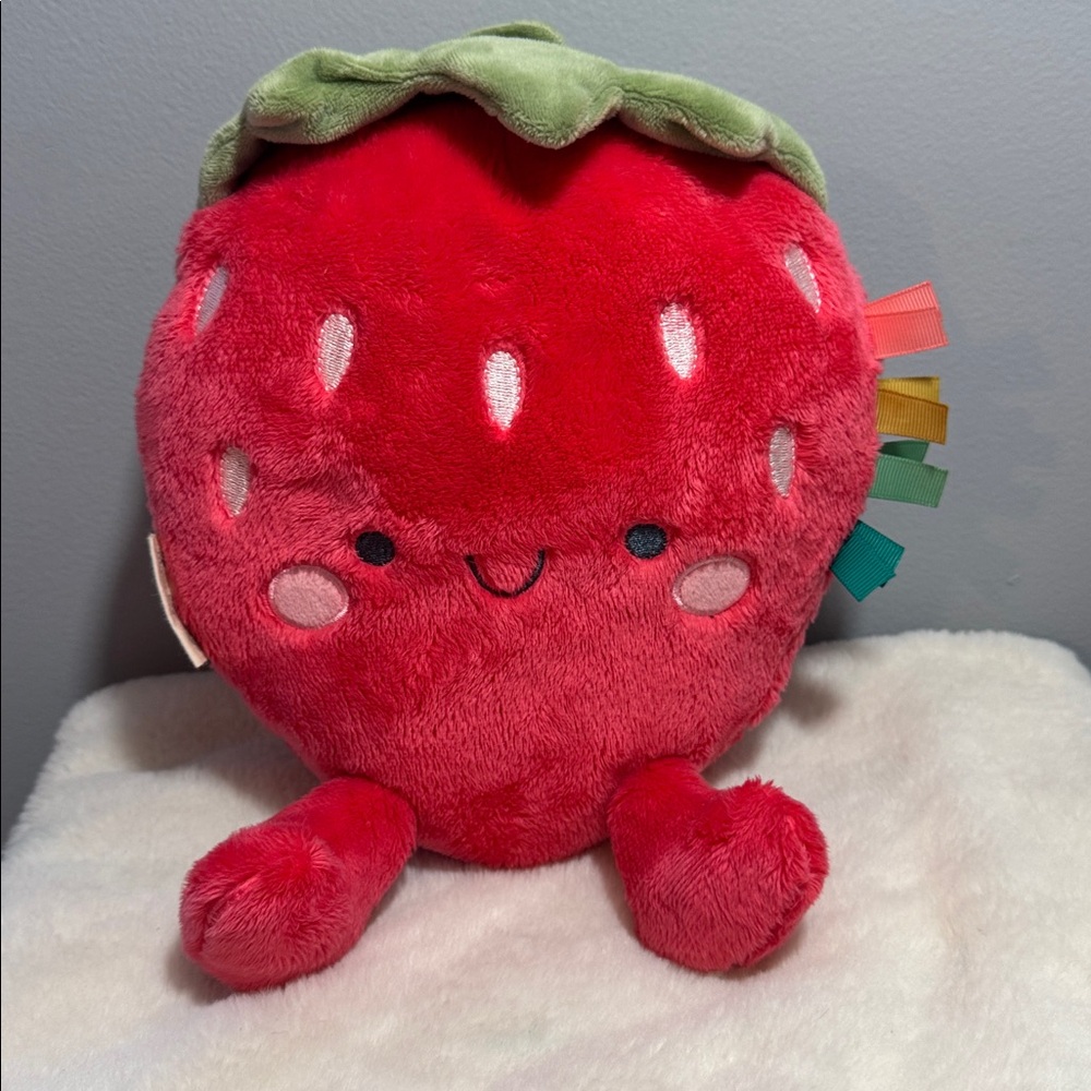 Itzy Ritzy Plush Strawberry Toy - Picture 3 of 9